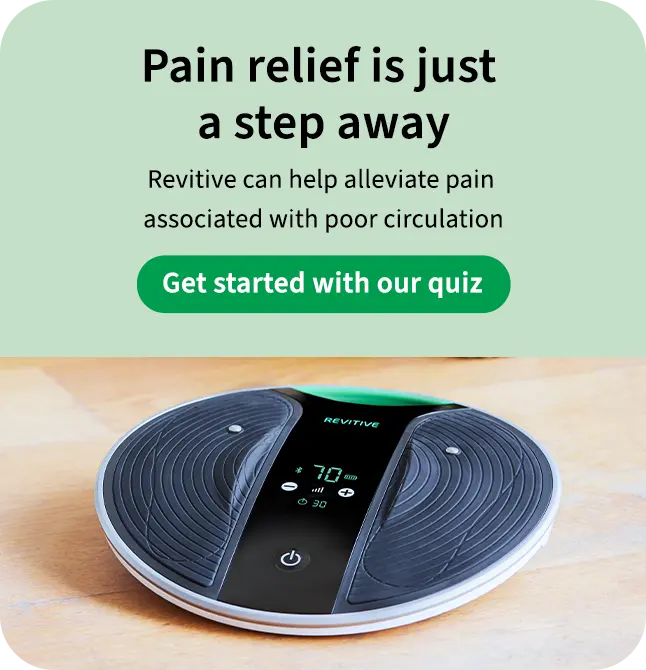 Revitive advert for reliving pain with the medic coach 