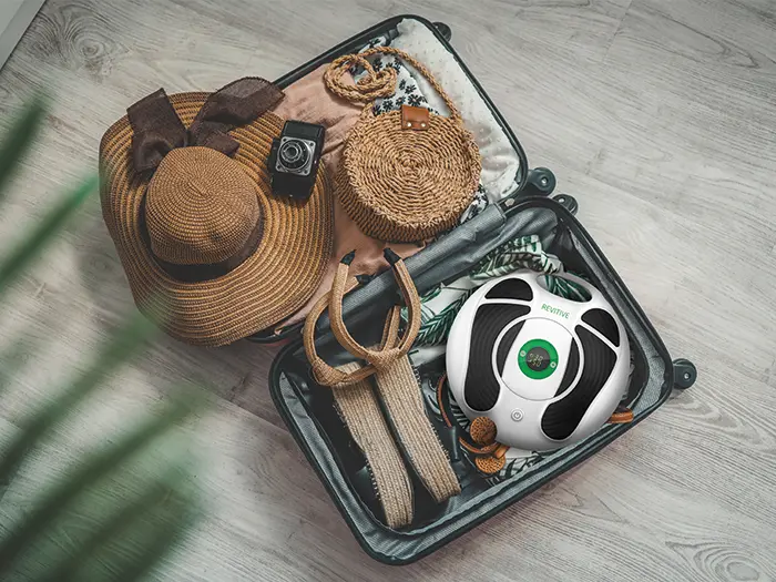 Revitive dans une valise.