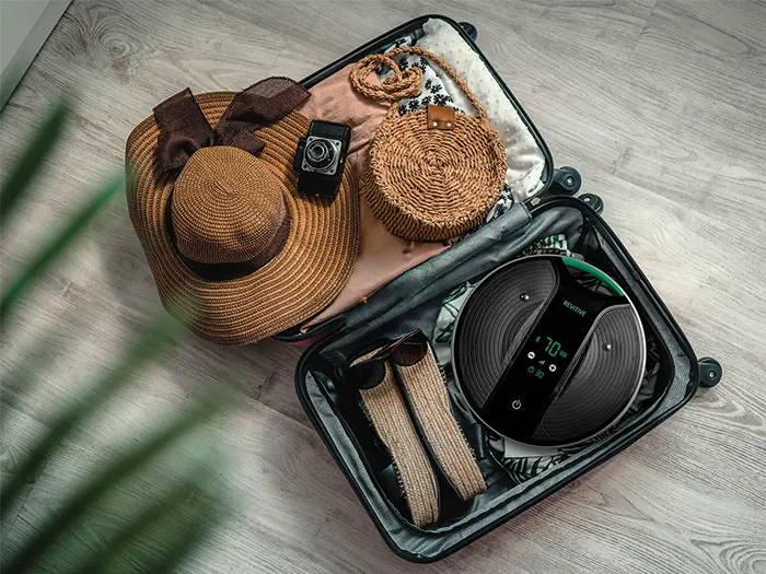 Revitive dans une valise