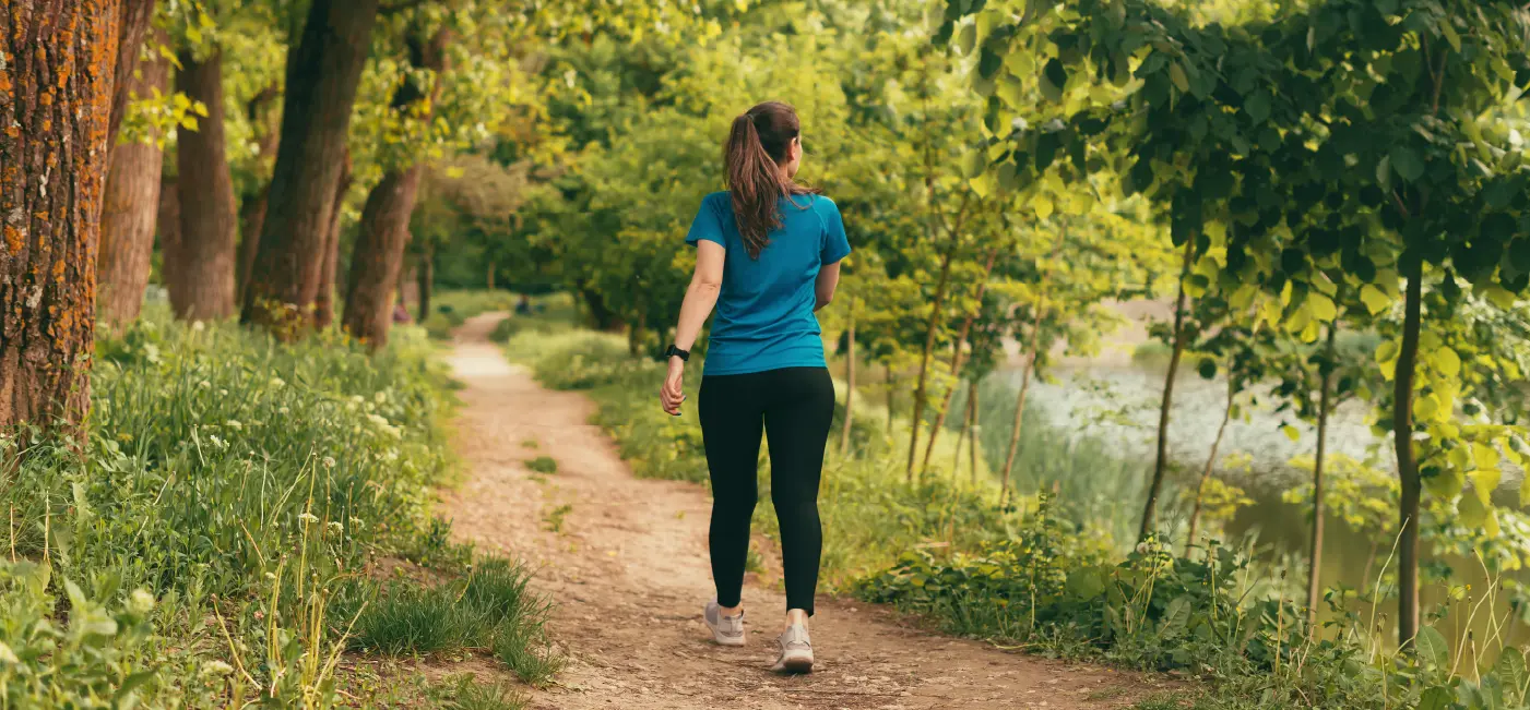 Woman walking in nature