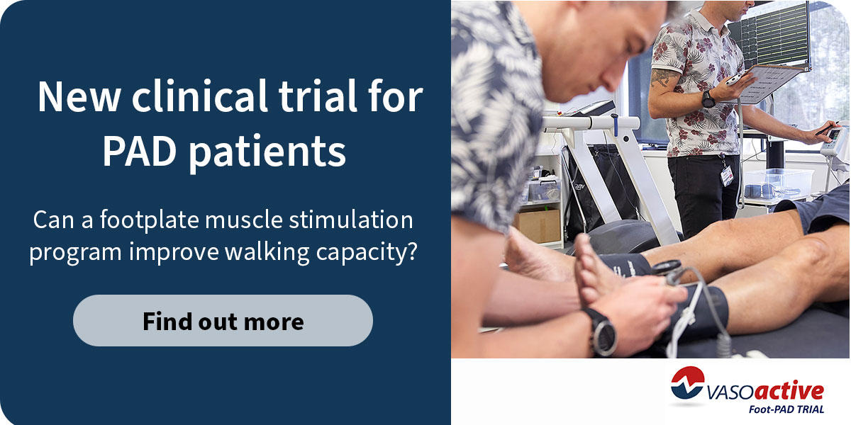 Advert for clinical trials for PAD patients