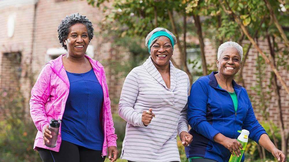 Three ladies out for a walk.