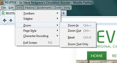 Firefox zoom